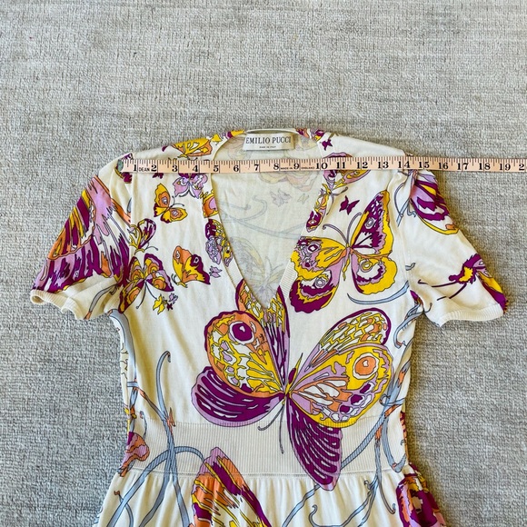 SOLD- Emilio Pucci Butterfly Silk Dress - Picture 5 of 10